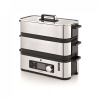 WMF KITCHENminis 0415090011 parný hrniec 2 košík(y) Na pracovnú dosku 900 W Čierna Nerezová oceľ