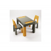 | TEGA BABY - Detský stolík so stoličkami sivá/žltá | TI-011-172