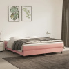 vidaXL Matrac s taštičkovými pružinami ružový 160x200x20 cm zamat - Ružová - 174627-108883