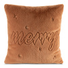 EUROFIRANY VIANOČNÁ DEKORAČNÁ OBLIEČKA NA VANKÚŠ MERRY2 45X45 CM MEDOVÁ