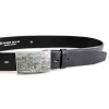 Penny Belts Pánsky kožený opasok 2124-60 čierny Kamión