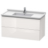 Duravit L-Cube Umývadlová skrinka 56x102x47 cm, 2 zásuvky, lesklá biela LC626602222