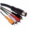 Prepojovací kábel DIN konektor - 4x CINCH konektor, 1,8m KPO2796-1-8