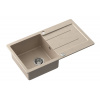 SAMONA Granitový zabudovateľný drez s odkvapom, 77x44cm, béžová