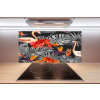 Panel do kuchyne Plameniaky a kvety 100x50 cm