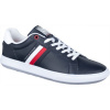 Tommy Hilfiger ESSENTIAL LEATHER CUPSOLE tmavo modrá,biela,červená Pánska voľnočasová obuv 41