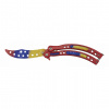 Nôž motýlik tréningový Albainox Abanico Balisong 23,5 cm - červený-farebný