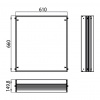 Emco Asis Prestige - Montážny rám pre osvetlené zrkadlo 610 mm, 989705006 989700006