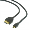 GEMBIRD Kabel HDMI-HDMI micro 3m, 1.3, M/M stíněný, zlacené kontakty, černý CC-HDMID-10