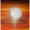 Harmónia súmraku - Bejdová Sára, originálny, ručne maľovany obraz XL (do veľkosti 150x150cm) Viac farieb