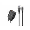 Nabíjecí adaptér s kabelem USB-C Awei PD81T-EU 22,5W, černá