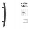 MPkovania FT - MADLO kód K41C 40x10 mm ST ks Rozteč madla: 300 mm, Rozmer profilu madla: 40x10 mm, Dĺžka: 500 mm