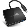 CONNECT IT USB-C hub, 3v1 (USB-C,USB-A,HDMI), externí, černý CHU-7050-BK