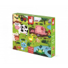 Janod Puzzle dotykové Zvieratká na farme s textúrou 20 kusov