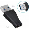 PremiumCord adaptér USB-A 3.0 - USB-C M/F kur31-21