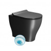 GSI TONO WC misa stojaca, Geniusflush, 36x53cm, spodný/zadný odpad,čierna dual-mat 641026