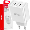 Sieťová nabíjačka 2xUSB-C 40W Quick Charge 230V AMIO-03892