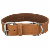 Rustic kožený obojok Heartbeat - hnedá L:47-55cm/40mm