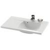 RAVAK CLASSIC 80 x 49cm ľavé umývadlo, s otvorom, s prepadom, liaty mramor, XJDL1180000