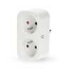 NEDIS Wi-Fi chytrá duo zásuvka/ 16A/ francouzský typ E/ IP21/ měřič výkonu/ Android/ iOS/ Nedis® SmartLife/ WIFIP141EWT