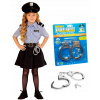 Kostým pre dievča - Americká policajná služba Outfit + kovové putá 128/134 (Americká policajná služba Outfit + kovové putá 128/134)