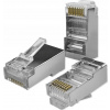 Qoltec Modulární konektor RJ45 | CAT5e | FTP | Pozlacené kontakty | 100 kusů