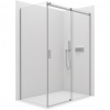 CERANO - Sprchovací kút Santoro Ľ/P - 6 mm - chróm, transparentné sklo - 130x100x195 cm - posuvný