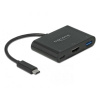 Delock USB 2.0 adaptér [1x USB-C® zástrčka - 1x HDMI zásuvka, USB-C® zásuvka (nabíjanie)] 64091; 64091