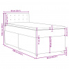 vidaXL Posteľný rám boxspring s matracom krémový 90x190 cm látka - Krémová - 144321-90295