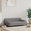 vidaXL Pelech pre psa, sivý 90x53x30 cm, umelá koža - Sivá - 156077-70847