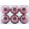 DECOLED Plastová guľa, priem. 8 cm, ružová, 6× lesklá