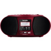 TechniSat DIGITRADIO 1990 0003/3952 rádio s CD, DAB plus , FM, AUX, Bluetooth, CD, USB, s USB nabíječkou, funkce alarmu, červená