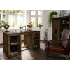 Bighome - Písací stôl mango 140x80x76 hnedý lakovaný IRON