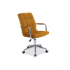 SIGNAL MEBLE Detská stolička Q-022 VELVET, curry bluvel 68