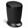 Pedálový odpadkový kôš Simplehuman - 6 l, čierny plast (CW1319)