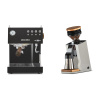Ascaso Steel UNO PID, Black&Wood + Eureka Mignon Single Dose PRO, White & Oak