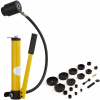 SucceBuy Sada hydraulického vyrezávača otvorov 35x6.5CM oceľ 23KG 15T 10KS
