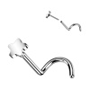 Titánový piercing do nosa - hviezda Veľkosť piercingu: 0,8 mm x 6 mm