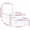 vidaXL Posteľný rám boxsping s matracom krémový 80x200 cm látka - Krémová - 67672-22479