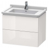 Duravit L-Cube Umývadlová skrinka 56x67x47 cm, 2 zásuvky, lesklá biela LC626402222