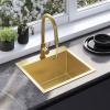 Oceľové umývadlo Leo 50 BRUSH GOLD