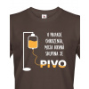 Tričko s pivným motívom Krvná skupina je pivo, Barva Army 29, Velikost 2XL Bezvatriko.cz 0340