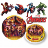 DIGITÁLNA TLAČ Opłatek na tort AVENGERS SPIDERMAN HULK POSTAVY TEXT 3