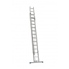 Hliníkový dvojdielny rebrík výsuvný s lanom ALVE EUROSTYL, 2x14 priečok, dĺžka 6,81 m