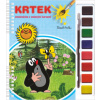 Krtek 3 omalovánka s vodovými barvami a štětcem