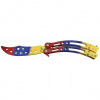 Nôž motýlik tréningový Albainox Abanico Balisong 22 cm - farebný