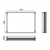 Emco Asis Prestige - Montážny rám pre osvetlené zrkadlo 910 mm, 989705007 989700007
