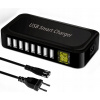 DOKOVACIA STANICA NABÍJAČKA USB HUB 40W LED 8 PORTOV