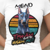 Tričko s potlačou DOBERMAN + slogan Pánsky Biela 110 cm/4 roky