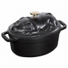 Staub Cocotte hrniec v tvare prasaťa 17 cm/1 l čierny, 1121725
